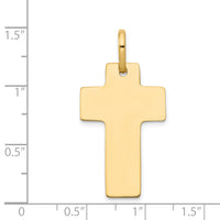 14k Polished Cross Charm
