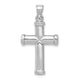 14k White Gold Polished Cross Pendant