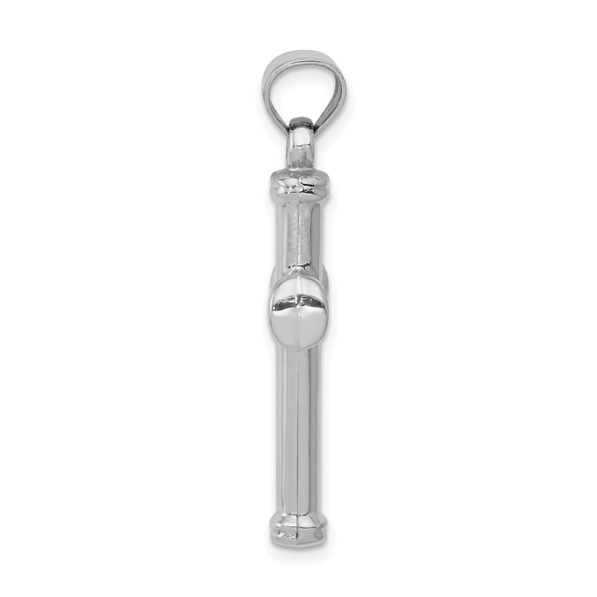 14k White Gold Polished Cross Pendant