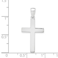14k White Gold Cross Pendant