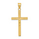 14K Diamond-cut Latin Cross Pendant