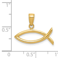 14k Ichthus Fish Pendant