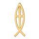 14K Polished Ichthus Cross Fish Slide