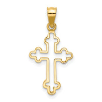 14K Polished Cross Pendant