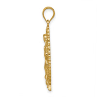 14K Polished & Textured Guadalupe Pendant
