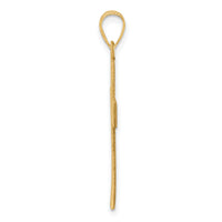 14K Large Satin Cross Pendant