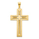 14k Fancy Sandblasted Cross Pendant