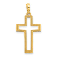 14k Polished Cross Pendant