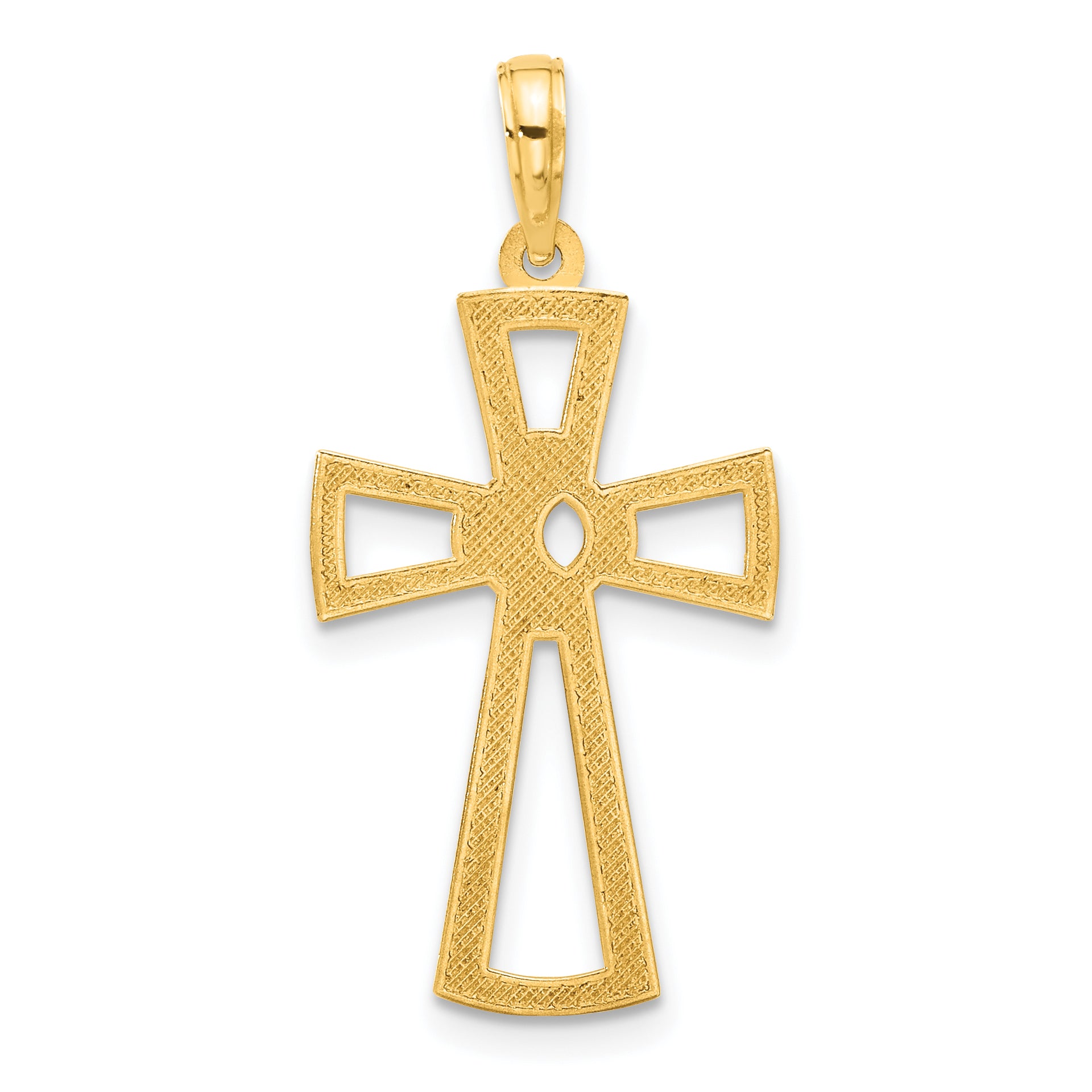 14k Polished Fancy Cross