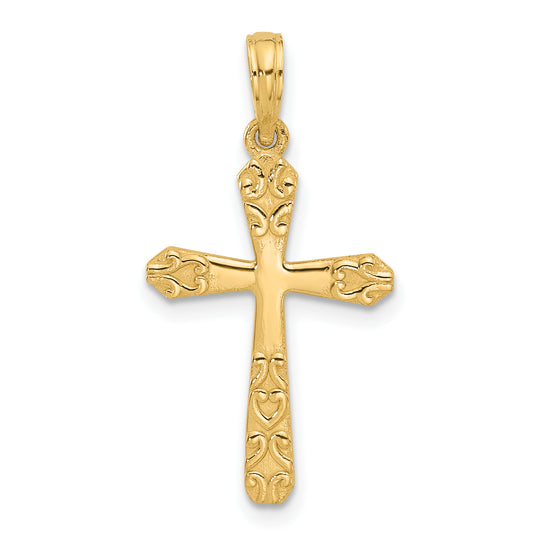 14k Fancy Cross Charm