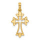 14KY Fancy Cross Charm