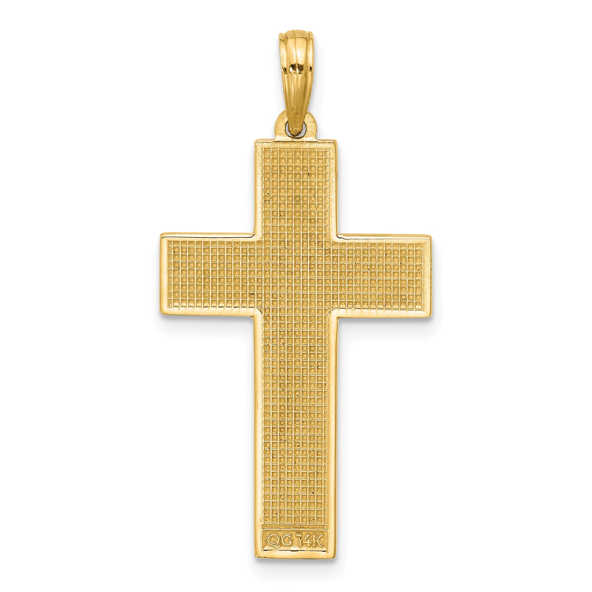 14K Polished Cross Pendant