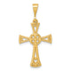 14K Polished Cross Pendant