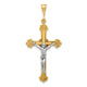 14k Two-tone Crucifix Pendant
