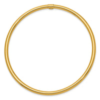 14k 3mm Polished Round Tube Slip-on Bangle