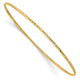 14k 1.5mm Diamond-Cut Slip-on Bangle Bracelet