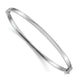 14k White Gold Polished Hinged Bangle Bracelet