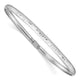 14k White Gold Textured Flexible Bangle