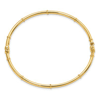 14K Polished Fancy Hinged Bangle