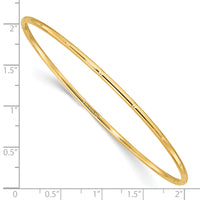 14k 2.00mm D/C Polished Slip On Bangle