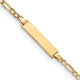 14k Semi-Solid Polished Figaro ID Bracelet