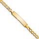 14k Semi-solid Cuban Link ID Bracelet
