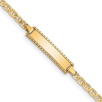 14k Childrens Anchor Link ID Bracelet