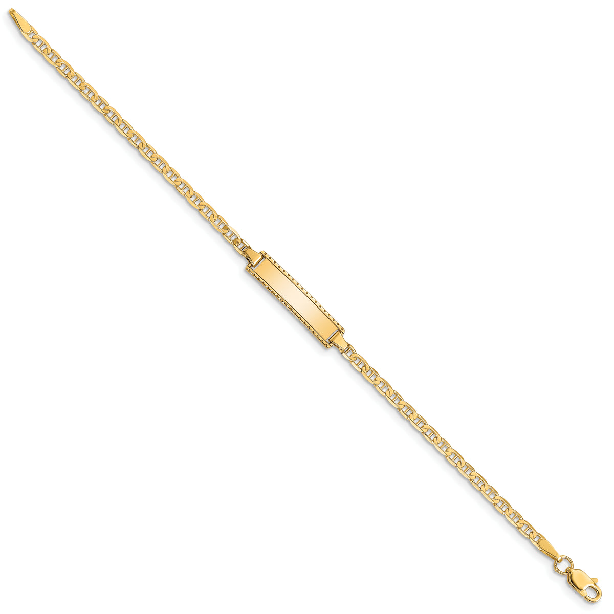14k Childrens Anchor Link ID Bracelet
