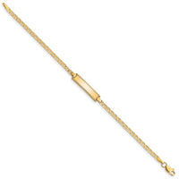 14k Childrens Anchor Link ID Bracelet