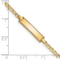 14k Childrens Anchor Link ID Bracelet