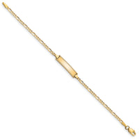 14k Childrens Figaro Link ID Bracelet