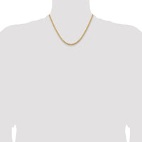 14k 3.5mm Solid Miami Cuban Chain