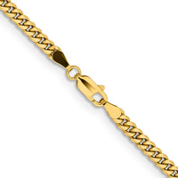 14k 3.5mm Solid Miami Cuban Chain
