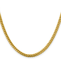 14k 4.25mm Solid Miami Cuban Chain