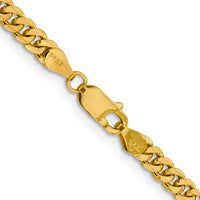 14k 4.25mm Solid Miami Cuban Chain