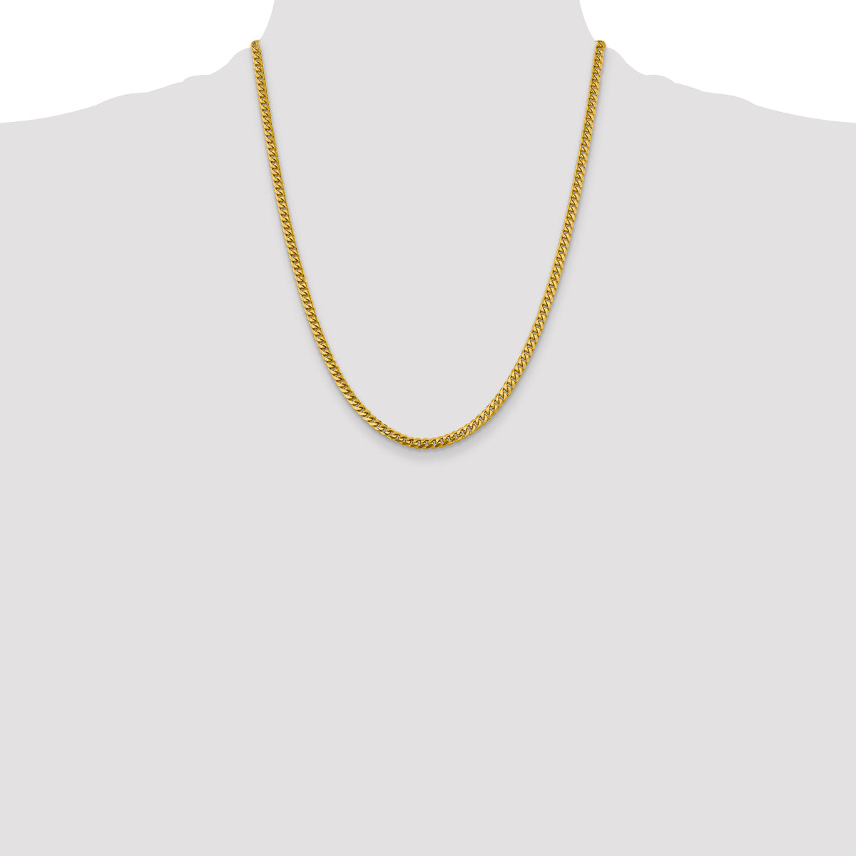 14k 4.25mm Solid Miami Cuban Chain