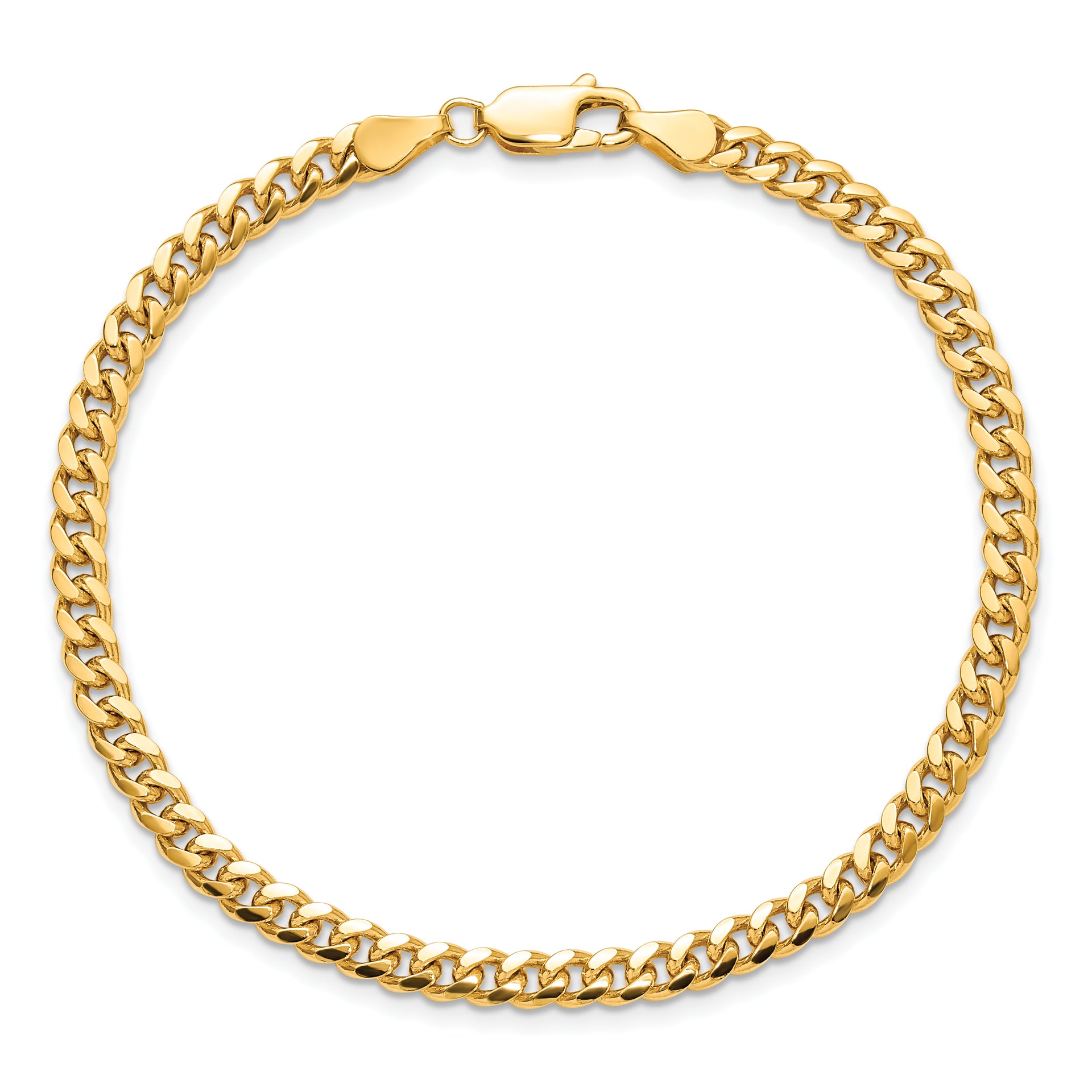 14k 4.25mm Solid Miami Cuban Chain
