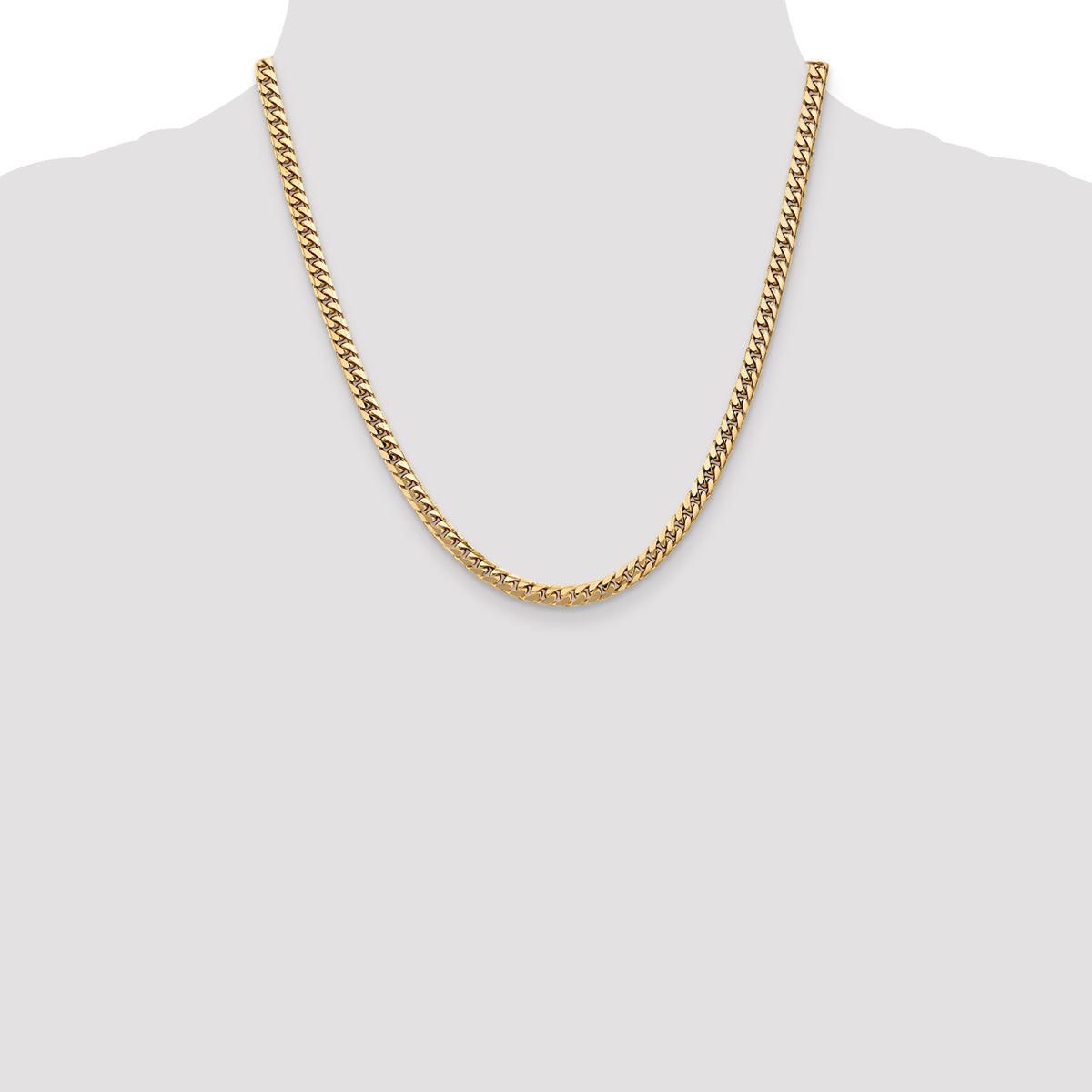 14k 4.3mm Solid Miami Cuban Chain