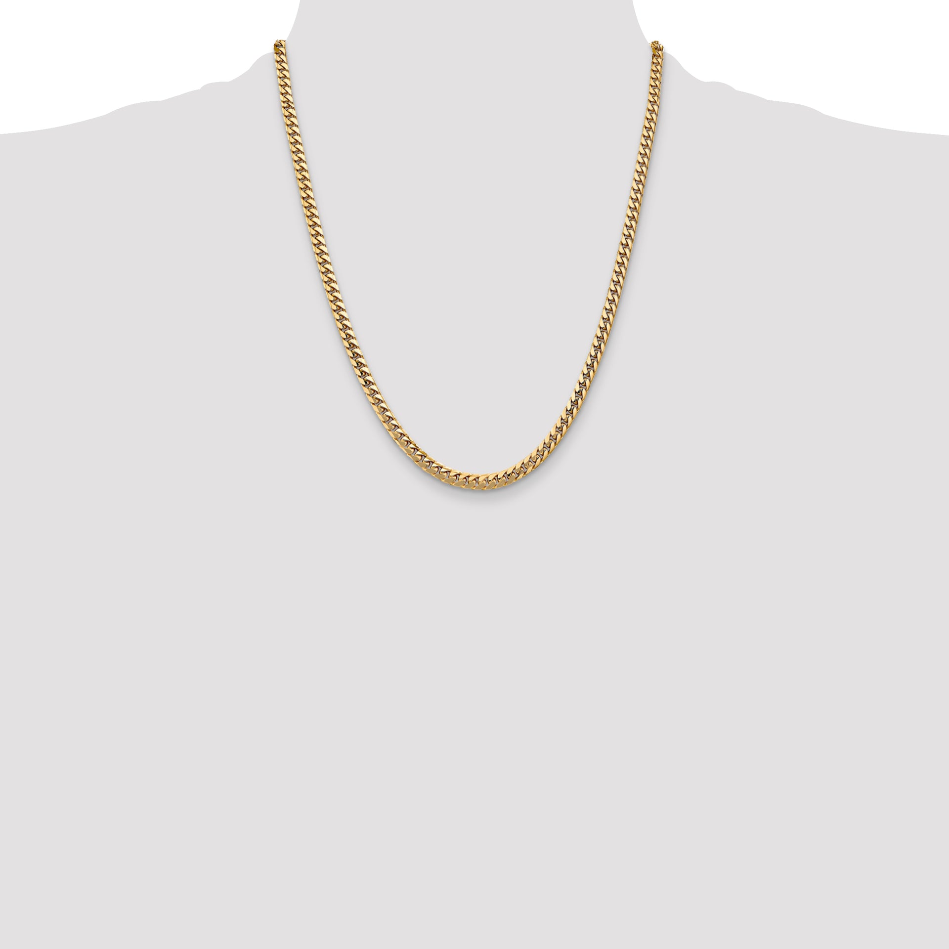 14k 4.3mm Solid Miami Cuban Chain