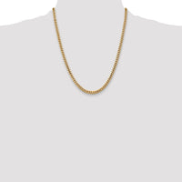 14k 4.3mm Solid Miami Cuban Chain