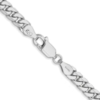 14k White Gold 4.3mm Solid Miami Cuban Chain