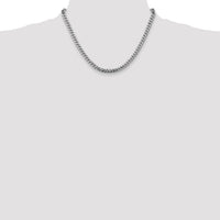 14k White Gold 5mm Solid Miami Cuban Chain