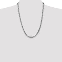 14k White Gold 5mm Solid Miami Cuban Chain