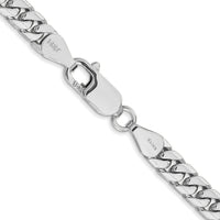 14k White Gold 5mm Solid Miami Cuban Chain