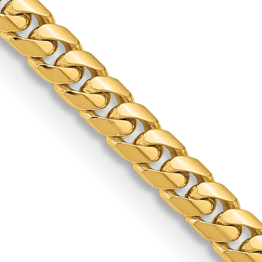 14k 5.5mm Solid Miami Cuban Chain