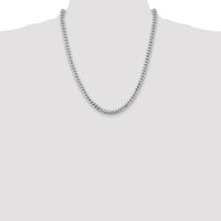 14k White Gold 5.5mm Solid Miami Cuban Chain