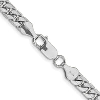 14k White Gold 5.5mm Solid Miami Cuban Chain