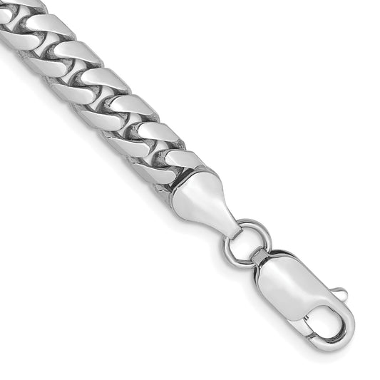 14k White Gold 5.5mm Solid Miami Cuban Chain