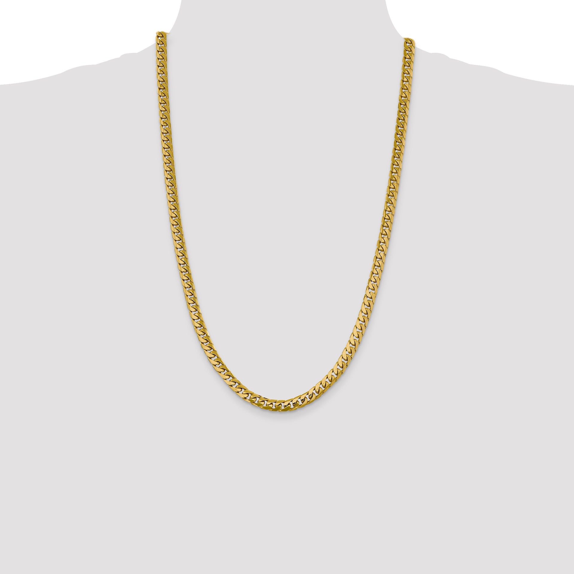 14k 6.25mm Solid Miami Cuban Chain