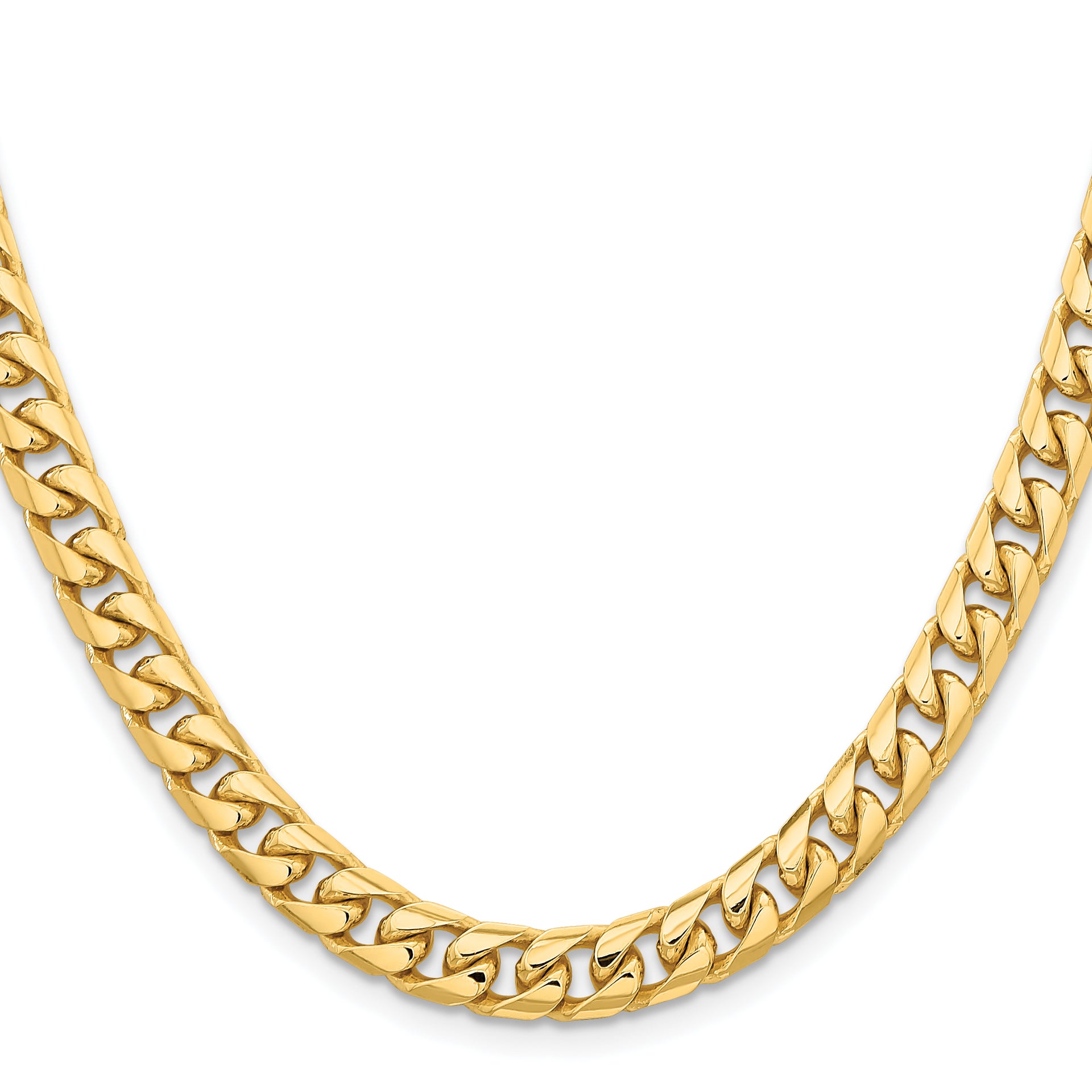 14k 6.75mm Solid Miami Cuban Chain